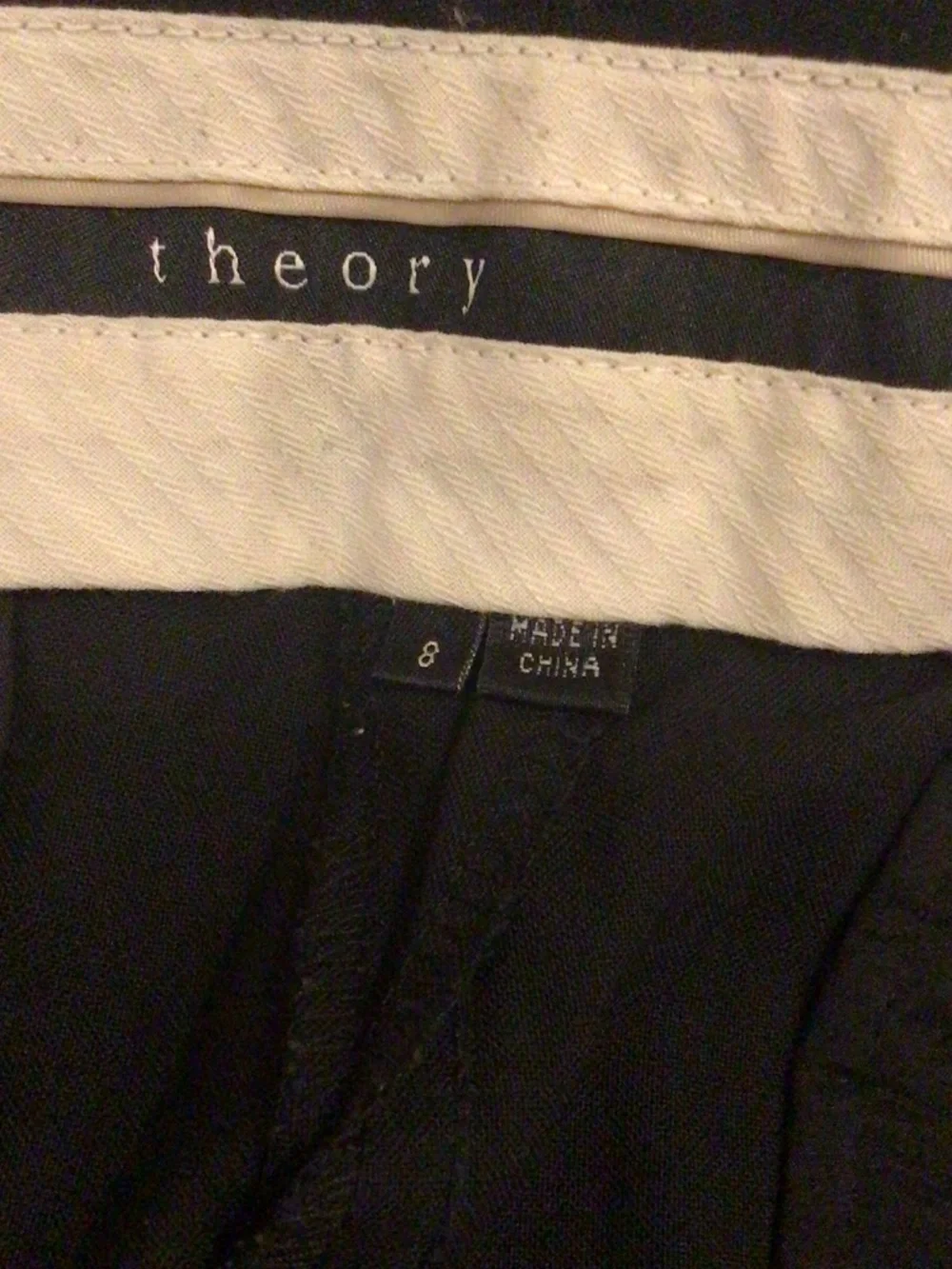 Theory Women's Straight Leg Pants in Black Size 8 - Picture 3 of 9